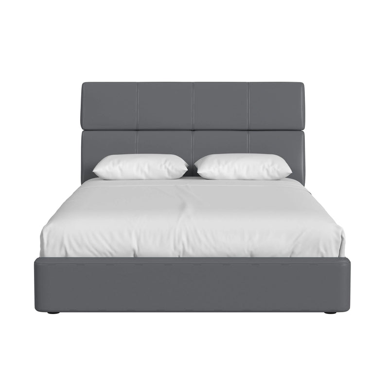 Valari Bed in Grey PU