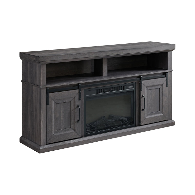 Macau Console with 23"" Fireplace Insert in Grey