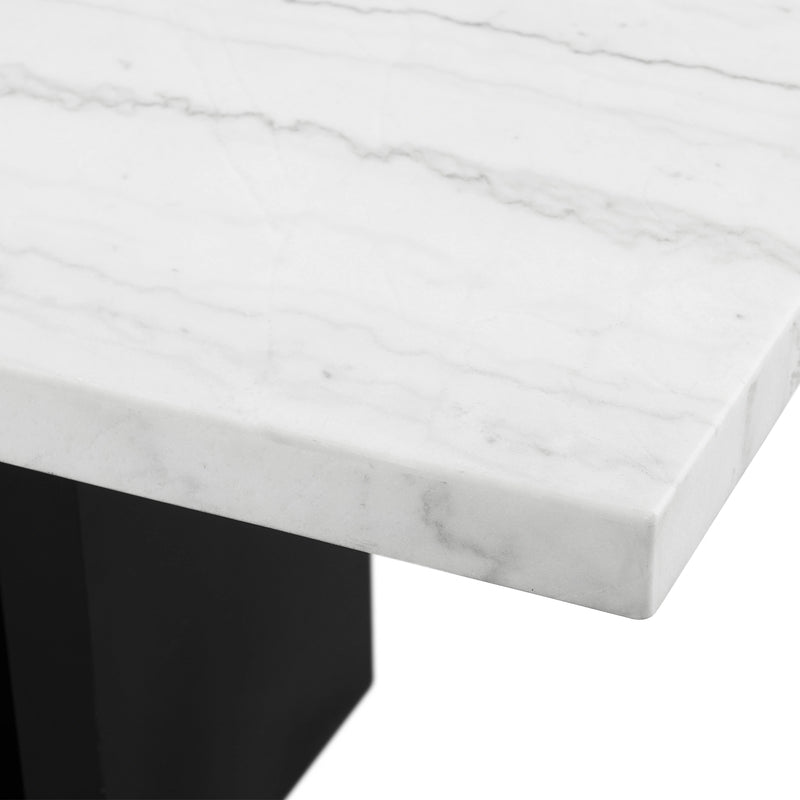 Valentino White 5PC Dining Set-Table & Four Chairs