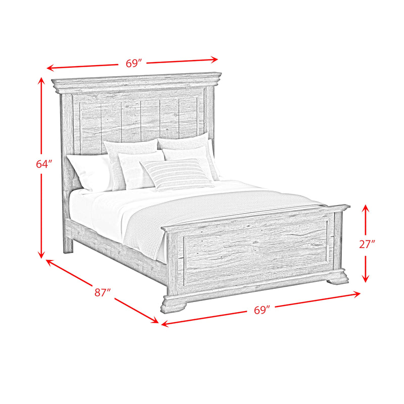 Park Ridge Bedroom Set with 2 Nightstands in Charcoal