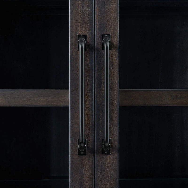 Montrose Server and Hutch with LED Light in Espresso and Brown