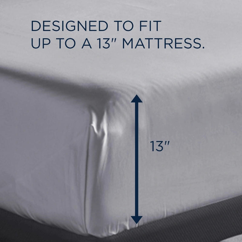 TEMPUR Classic Cotton Sheet Set Sleepy Silver Mist