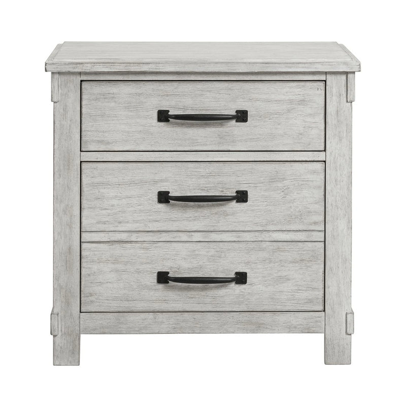 Scott Nightstand W/USB White Finish
