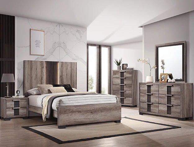 Crown Mark Furniture Rangley 2 Drawer Nightstand in Brown image