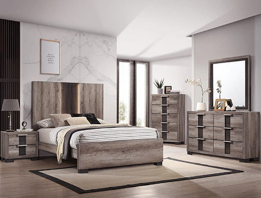 Crown Mark Furniture Rangley 2 Drawer Nightstand in Brown image