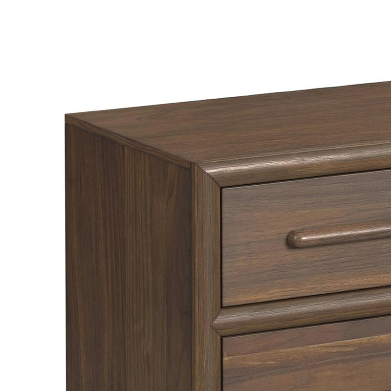 Brisbane UPH Bedroom Set with Boucle Beige and LED in Brown