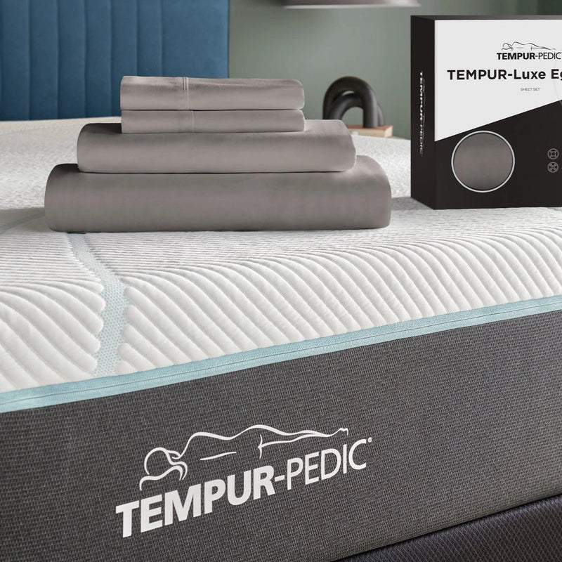TEMPUR Luxe Egyptian Cotton Pillowcase Set Cool Gray