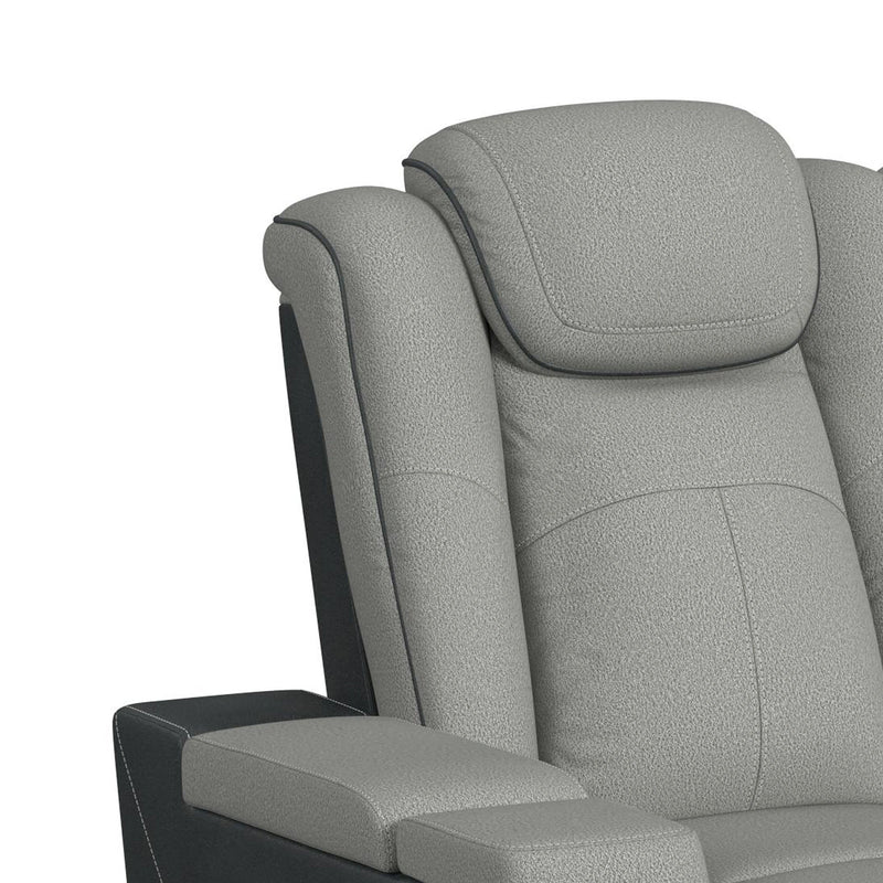 Lantana Power Motion Loveseat with Power Headrest, Led, and Console