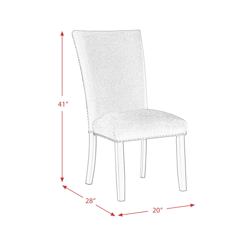 Valentino White 5PC Dining Set-Table & Four Chairs