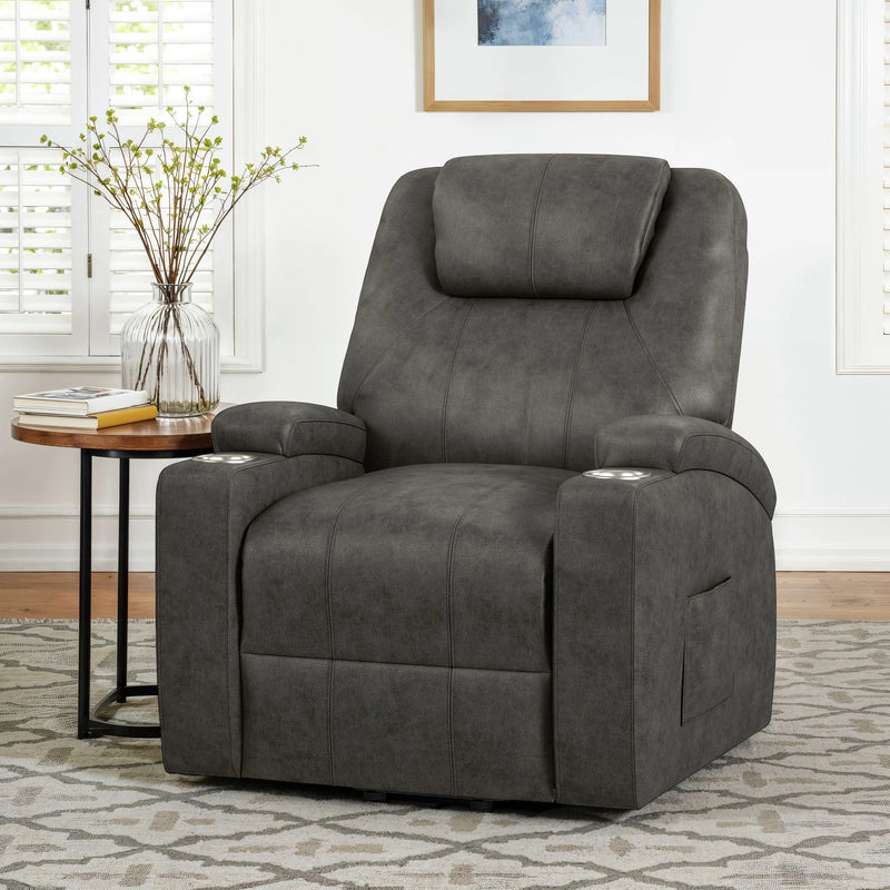 Kenmore P1 Lift Chair with Heat Massage in Simba DK Grey