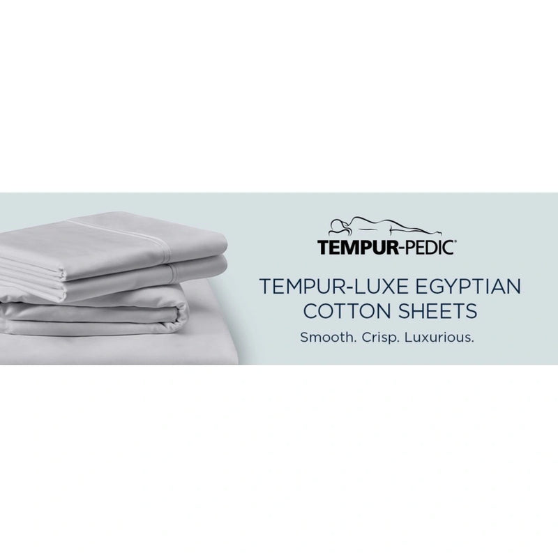 TEMPUR Luxe Egyptian Cotton Sheet Set Cool Gray