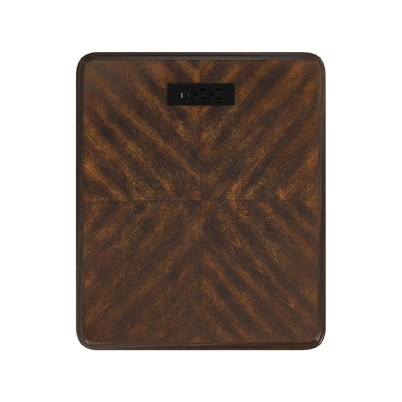 Phillipe 2-Drawer Cabinet with USB in Cherry