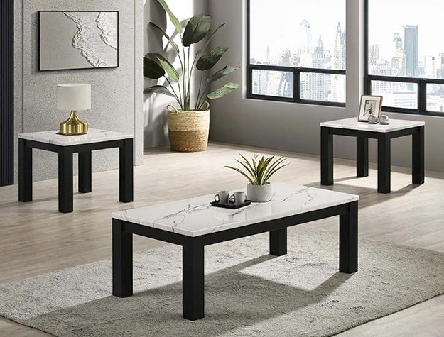 Ivy 3-Pk Cktl Set Faux Marble