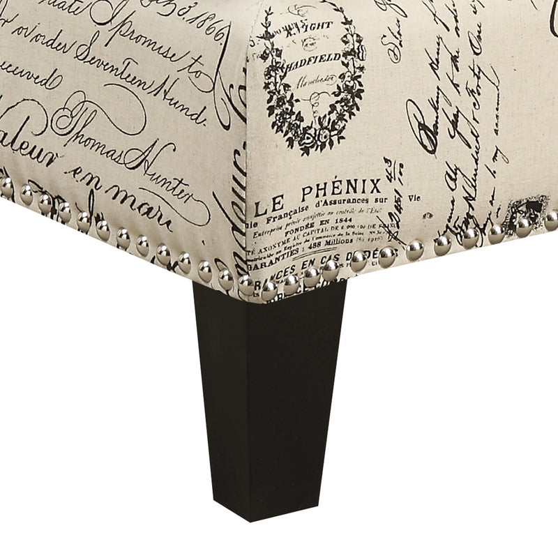 Erica 497 Ottoman W/Chrome Nail (ISTA 3)