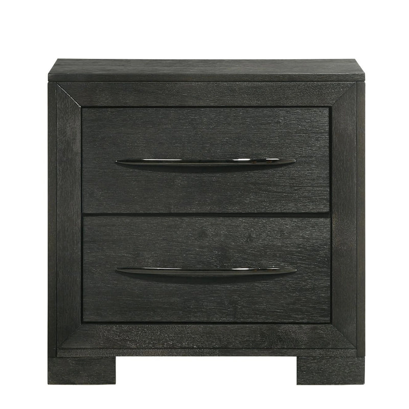 Allan 2-Drawer Nightstand in Black