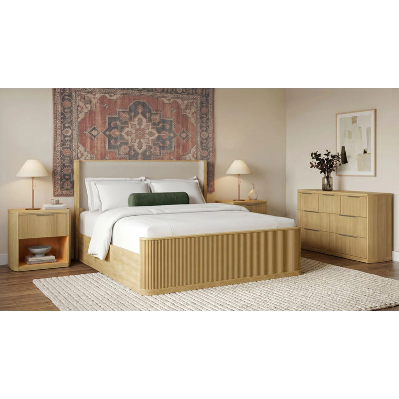 Sylvie UPH Bedroom Set with 2 Nightstands