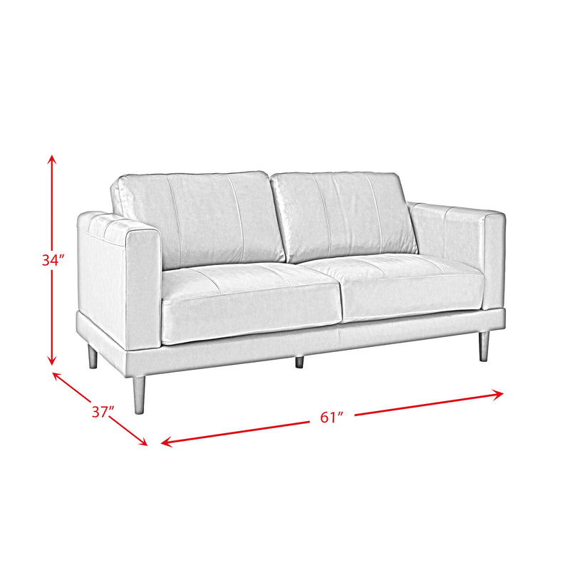 Hampton Loveseat In Fiero (Top Grain/PVC)
