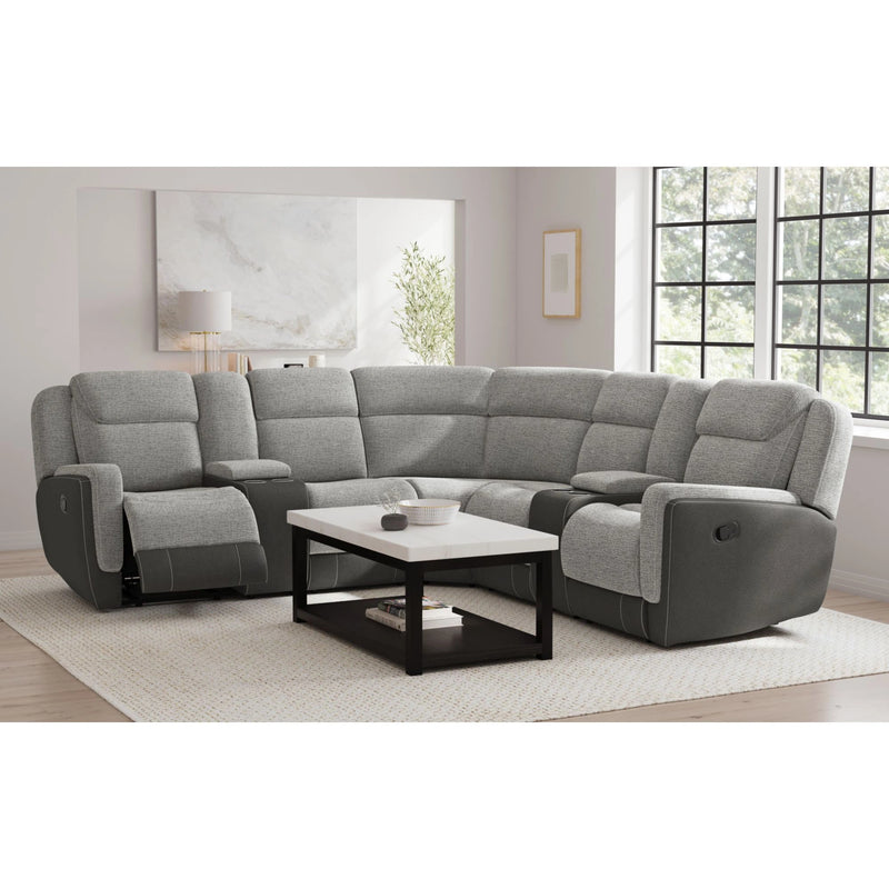 Hornet 3PC Sectional Set with Console and 2 Recliners