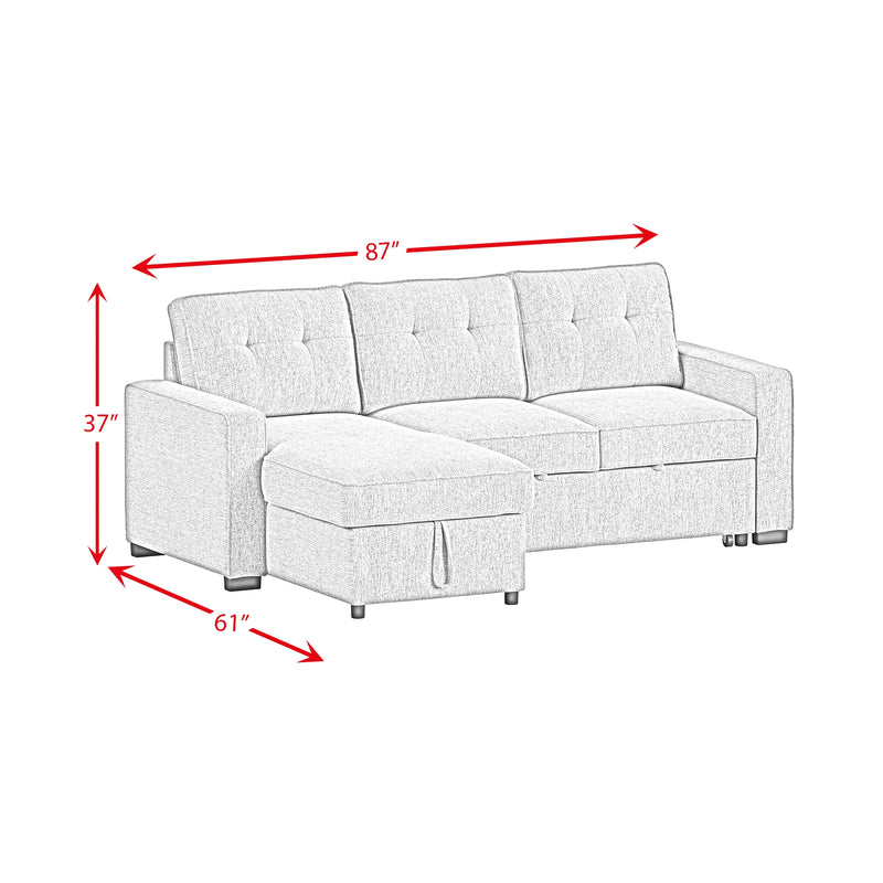 Homer 2PC Sectional Set in Clementine Grey