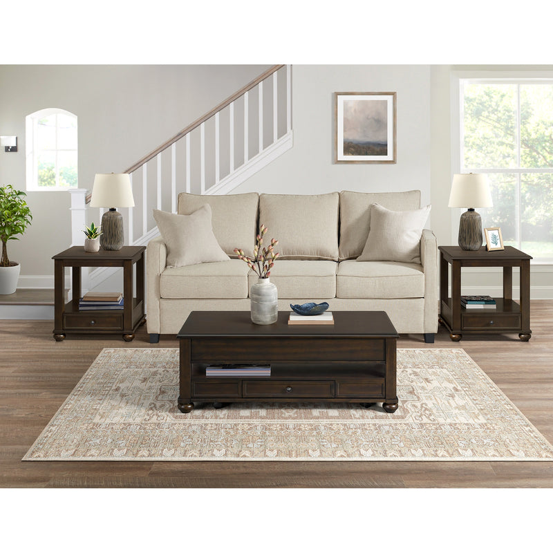 Wagner Occasional Table Set in Cherry-Rectangular Lift-Top Coffee Table