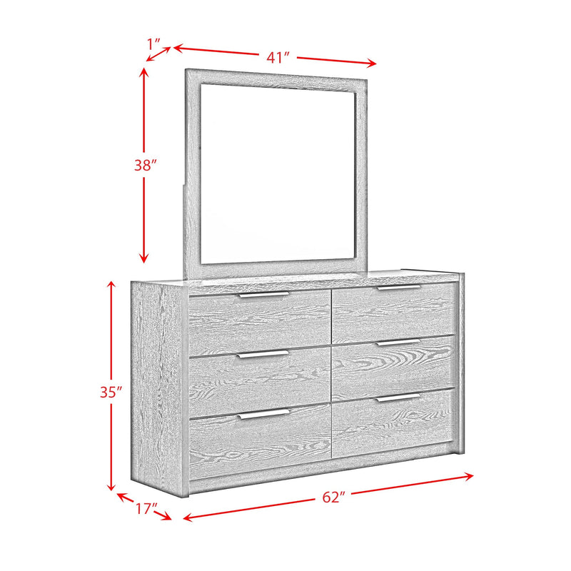 South Bend Dresser and Mirror Set in Black