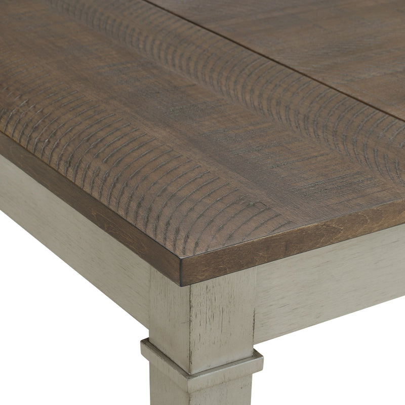 Farmington Dining Set in Medium Brown and Washed Stone