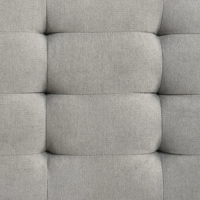 Malibu Bench with Grey Fabric in Walnut