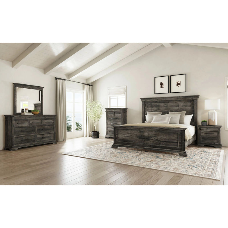 Park Ridge Panel Bed in Charcoal