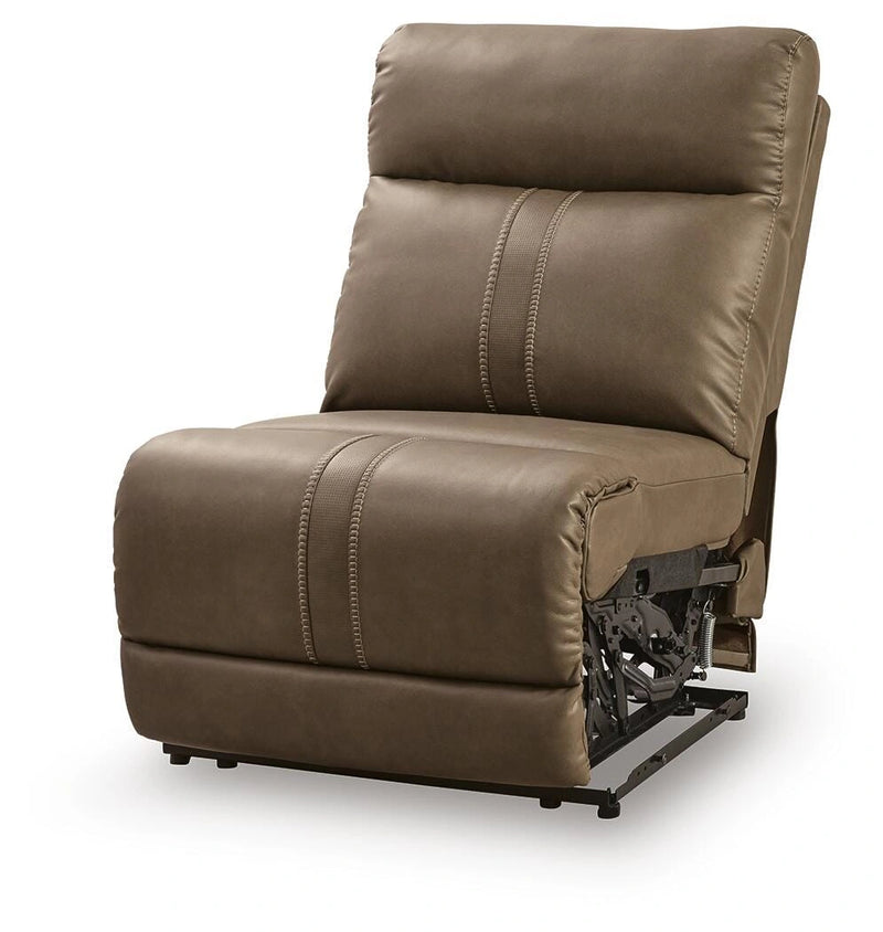 Max-Media Power Reclining Sectional with Audio Consoles