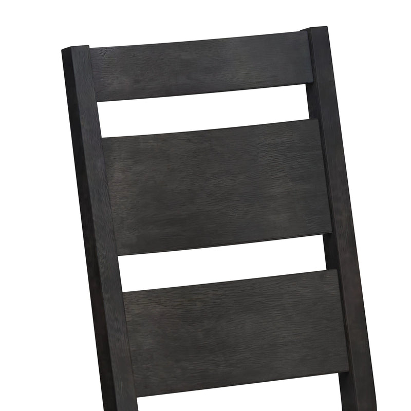 Jemma Wood Back Dining Side Chair with Beige Linen in Dark Espresso (2 Per Carton)