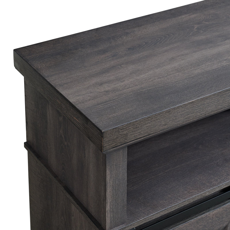 Macau Console with 23"" Fireplace Insert in Grey