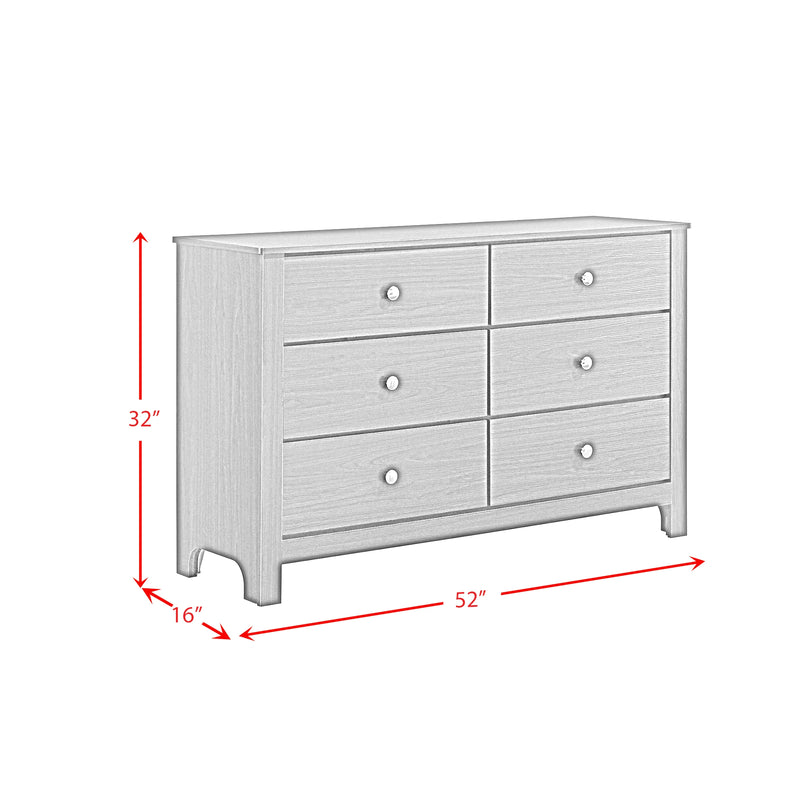 Sami Youth 6-Drawer Dresser