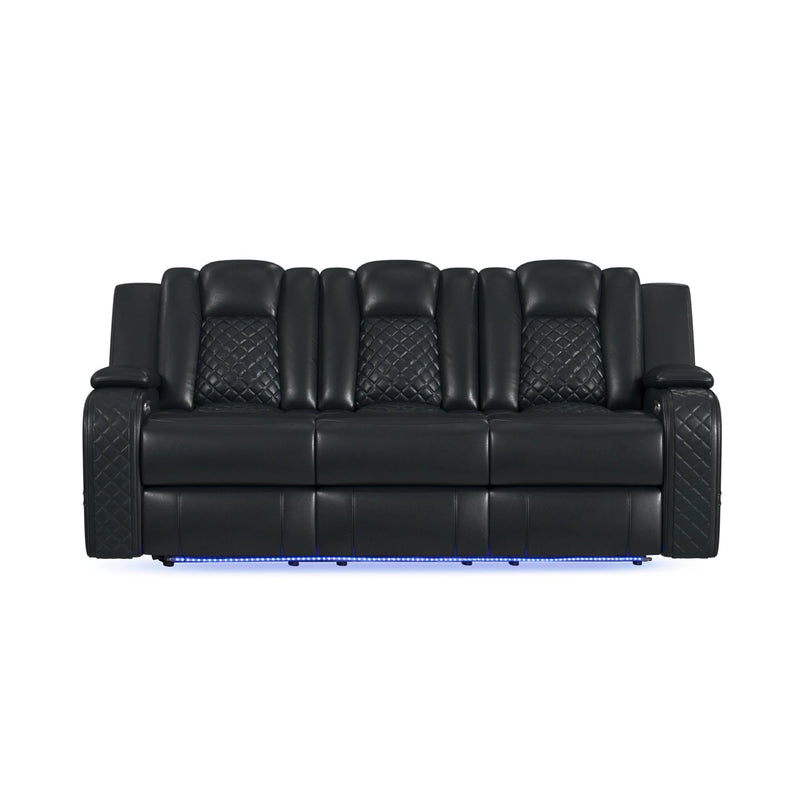 Carlo Power Motion Sofa with Power Headrest, Dropdown Table, Power Strip, LED and Reading Light
