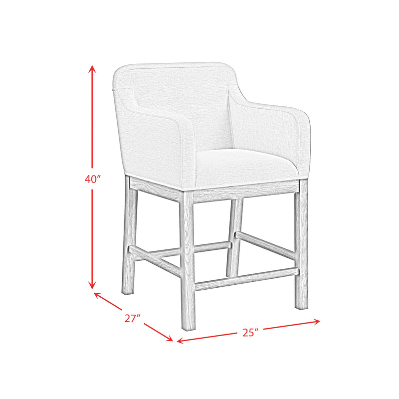 Glinda UPH Chair with Light Grey Fabric in Brown (2 Per Carton)
