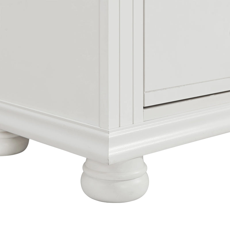 Kona Bedroom Set with 2 Nightstands in White