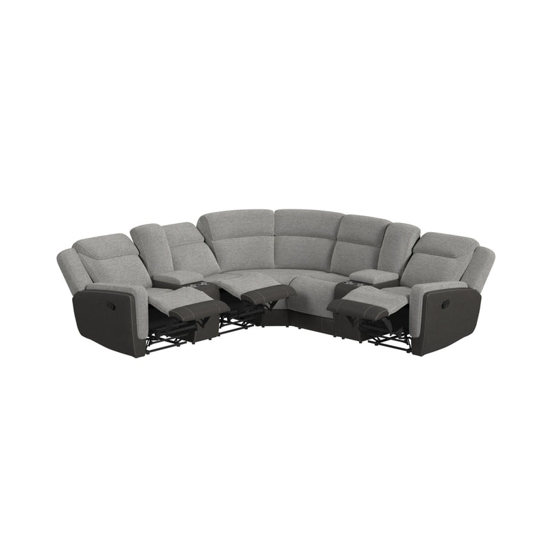Hornet 3PC Sectional Set with Console and 2 Recliners