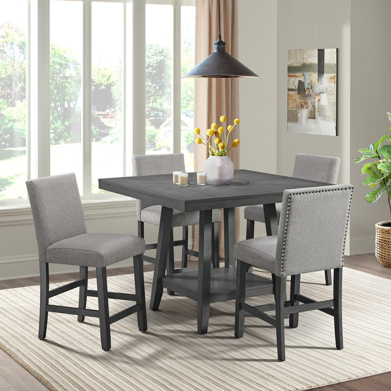 Seneca Square Counter Table with Lazy Susan