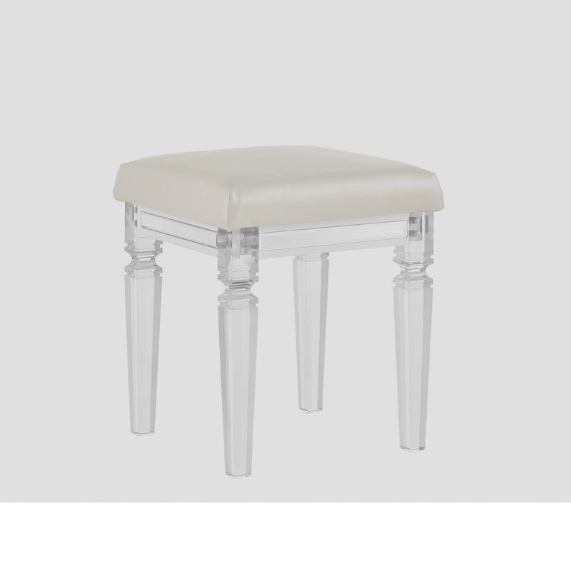 Twenty Nine Dressing Set w/LED & USB Plug in White with Stool