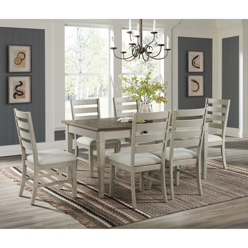 Farmington Dining Set in Medium Brown and Washed Stone