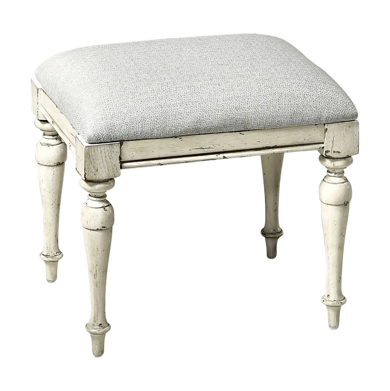 Steve Silver Highland Park Vanity Bench in Cathedral White