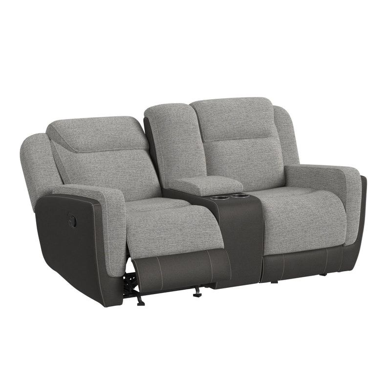 Hornet Motion Glider Loveseat with Console