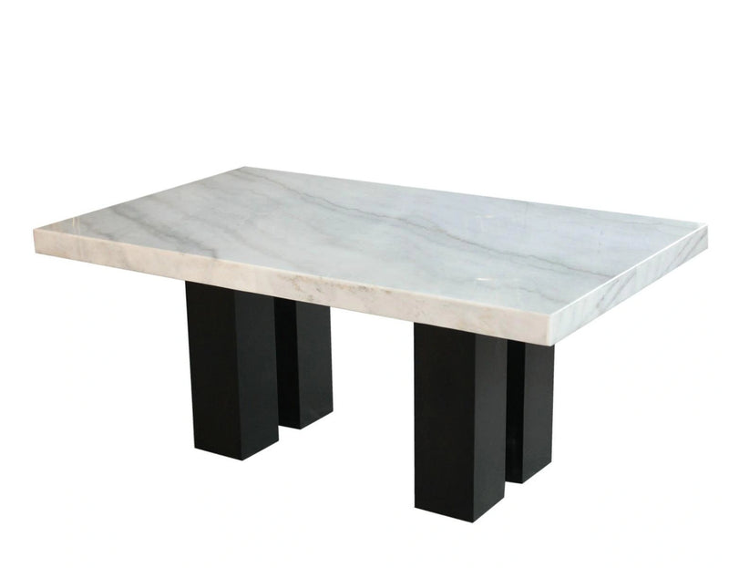 Steve Silver Camila Marble Top Counter Table in White