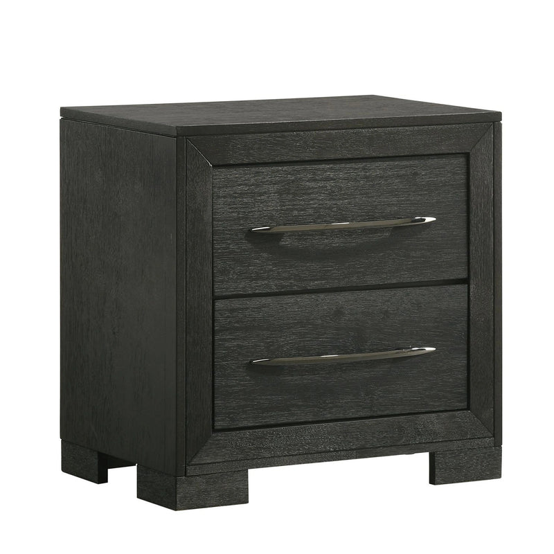 Allan 2-Drawer Nightstand in Black
