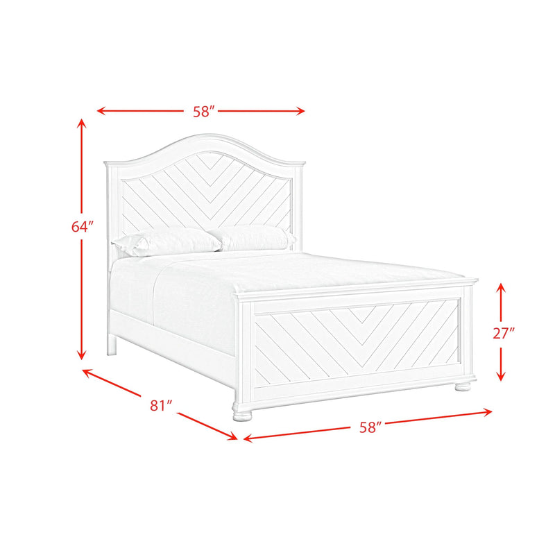 Kona Panel Bed in White