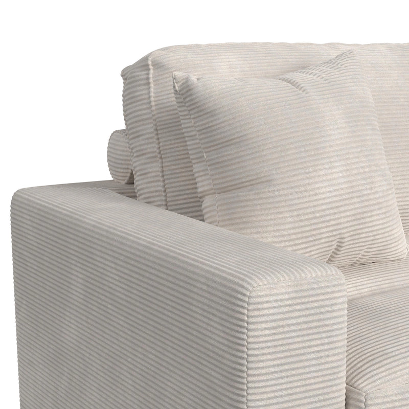 Arizona Modular Sectional Set with RHF Chaise in Steno Beige