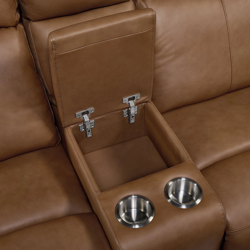 Mustang P3 Loveseat with Console in Aline
