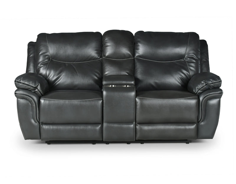 Steve Silver Isabella Manual Reclining Console Loveseat in Grey