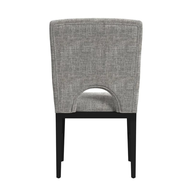 Oregon Side Chair with Grey Fabric in Black (2 Per Carton)