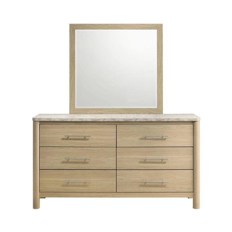 Jonas Dresser and Mirror Set in Natural