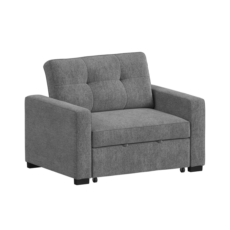 Homer Klicklak Chair W/Pull Out Bed in Clementine Grey